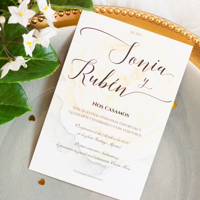 foto de invitacin de boda delicate
