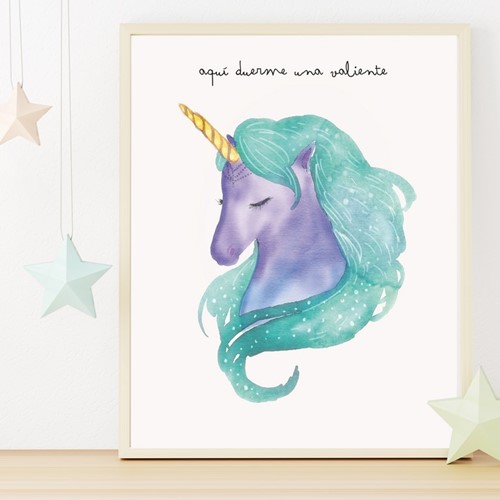 Foto de Lámina de decoración SUEÑA UNICORNIO