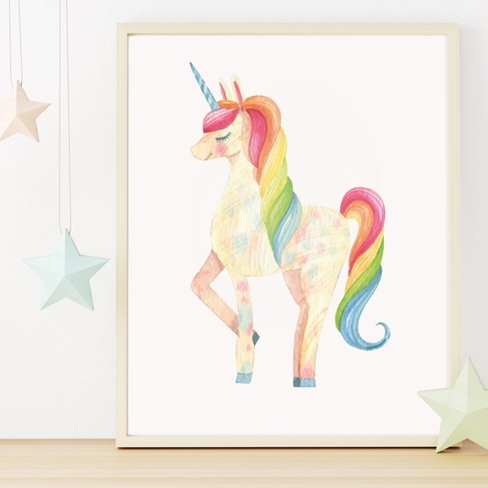 Foto de Lámina de decoración UNICORNIO ARCOIRIS