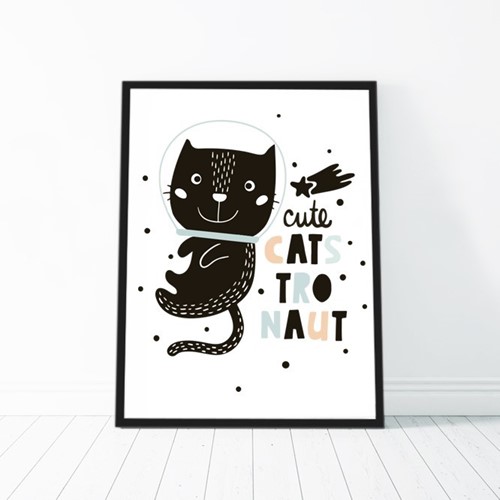 Foto de Lámina de decoración CATSTRONAUT