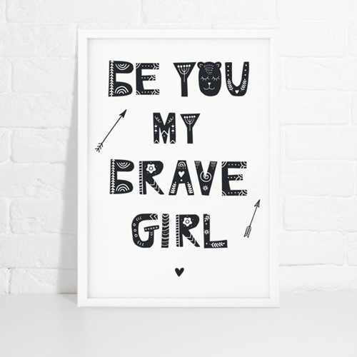 Foto de Lámina de decoración BRAVE GIRL