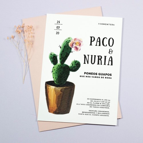 Foto de Invitación de boda CACTUS