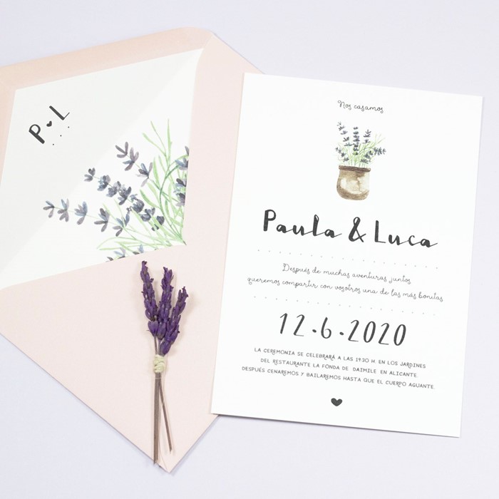 Foto de Invitación de boda LAVANDE