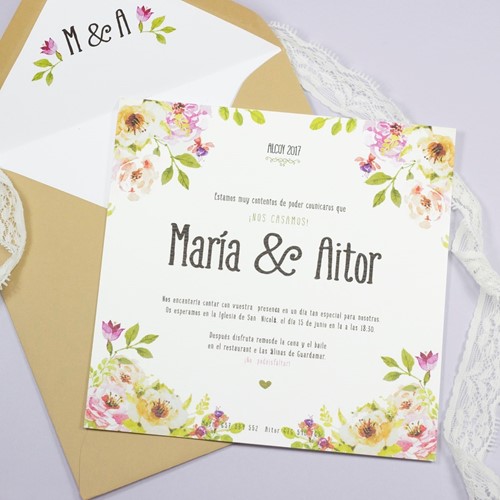 Foto de Invitación de boda BLOSSOM